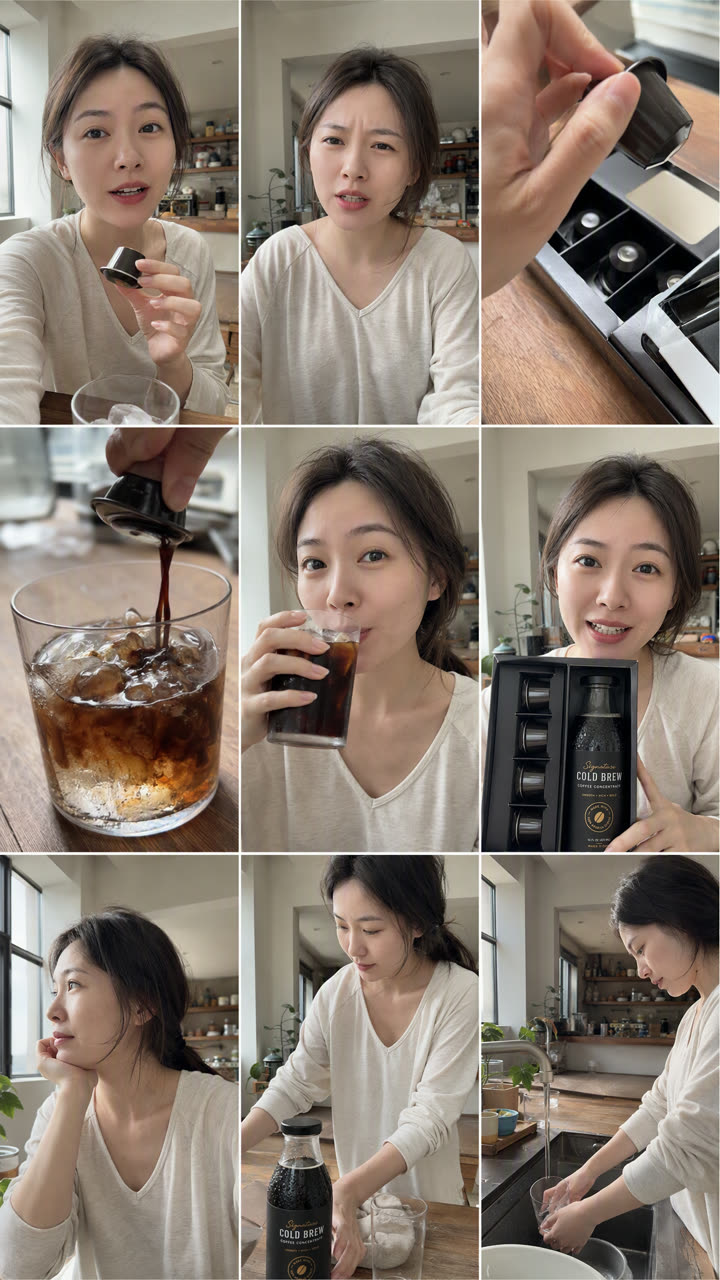 自动产出的九宫格分镜图