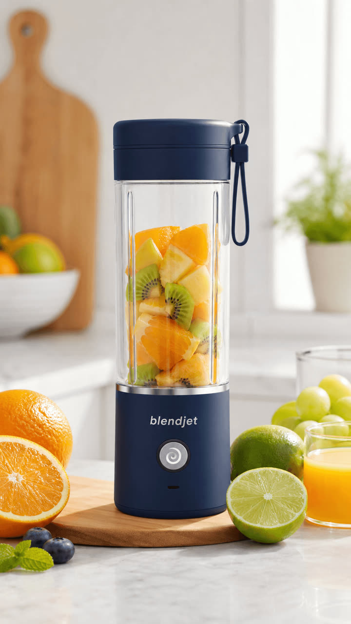 Input: portable blender product photo